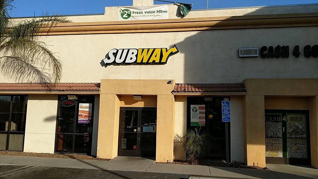Subway | restaurant | 18790 Valley Blvd B, Bloomington, CA 92316, USA | 9098731830 OR +1 909-873-1830