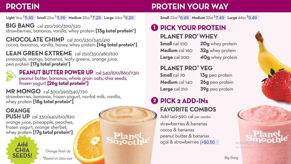 Planet Smoothie | restaurant | 2209 Collier Pkwy, Land O Lakes, FL 34639, USA | 8138160053 OR +1 813-816-0053