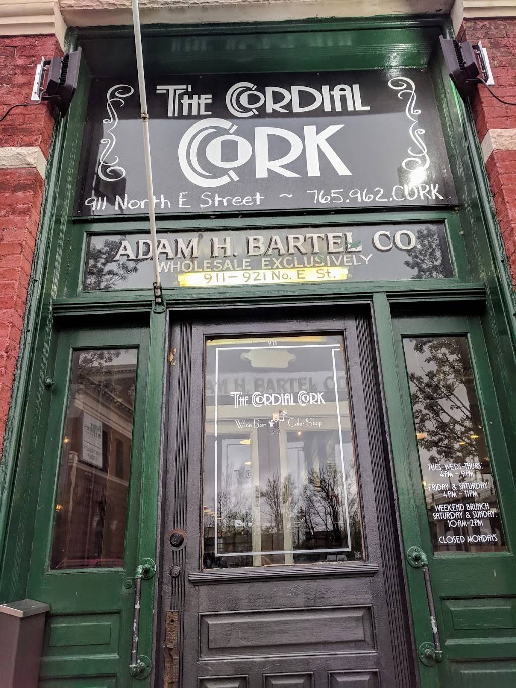 The Cordial Cork | restaurant | 911 N E St, Richmond, IN 47374, USA | 7659622675 OR +1 765-962-2675
