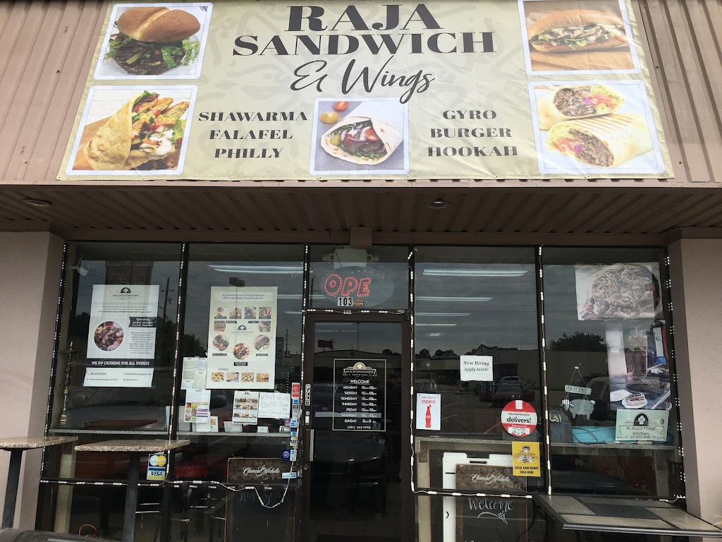 Raja Sandwich and Wings | restaurant | 11600 Jones Rd Suite 103, Houston, TX 77070, USA | 3462062755 OR +1 346-206-2755