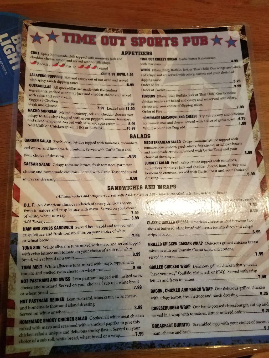 Time Out Sports Pub | restaurant | 10 Cumberland St, Westbrook, ME 04092, USA | 2078873852 OR +1 207-887-3852