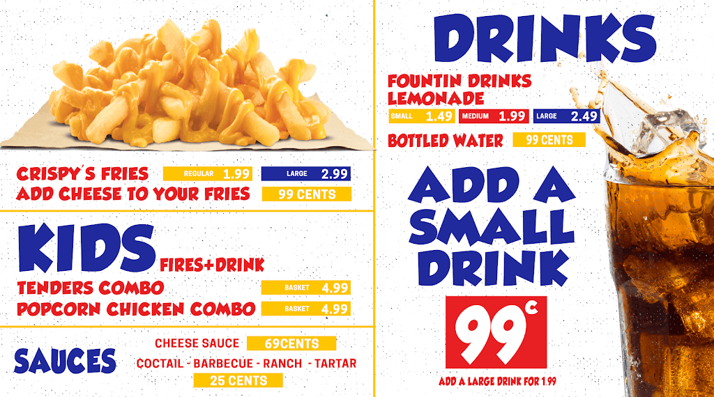 Crispys Fish & Chicken | restaurant | 35000 Warren Rd #425, Westland, MI 48185, USA | 7343382668 OR +1 734-338-2668