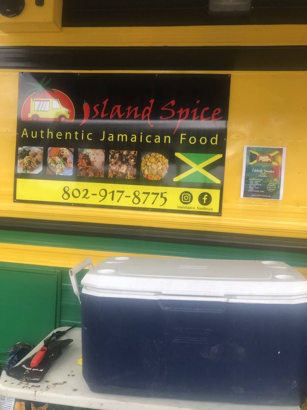 Island spice Jamaican food truck | restaurant | 610 Brook Rd, Wolcott, VT 05680, USA | 8029178775 OR +1 802-917-8775