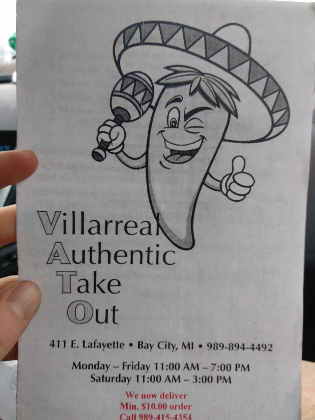 Villarreal Authentic Take Out | restaurant | 411 Lafayette Ave, Bay City, MI 48708, USA | 9898944492 OR +1 989-894-4492