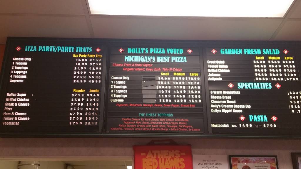 Dollys Pizza | restaurant | 3958 Rochester Rd, Troy, MI 48083, USA | 2485261640 OR +1 248-526-1640