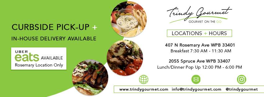 Trindy Gourmet | restaurant | 400 N Rosemary Ave, West Palm Beach, FL 33401, USA | 5615706325 OR +1 561-570-6325