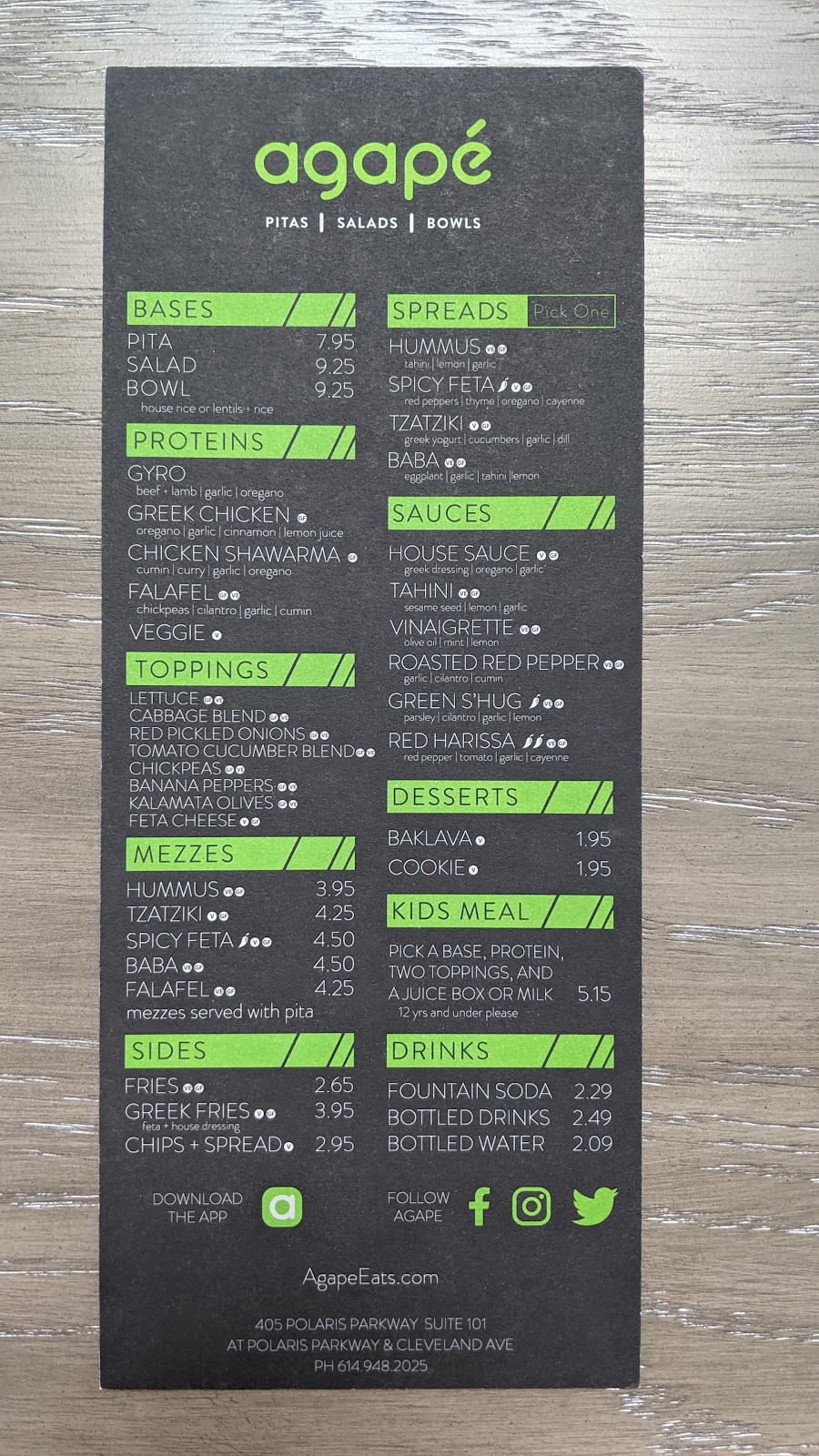 Agape Mediterranean | restaurant | 5010 N Hamilton Rd, Columbus, OH 43230, USA | 6144071454 OR +1 614-407-1454