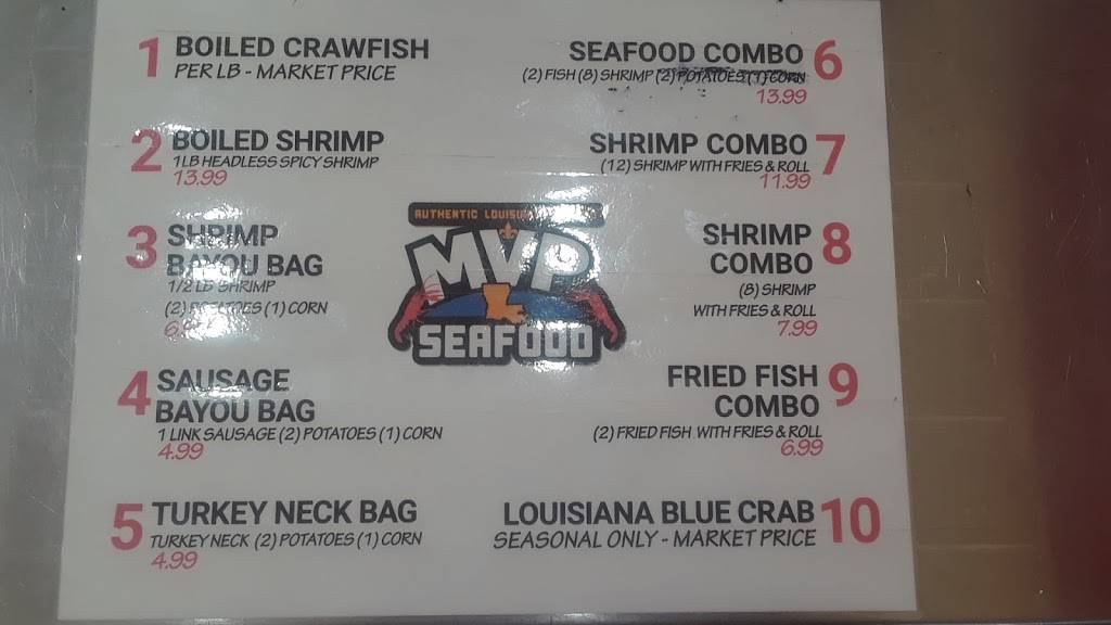 MVP Seafood | restaurant | 8811 Antoine Dr, Houston, TX 77088, USA | 2815067826 OR +1 281-506-7826