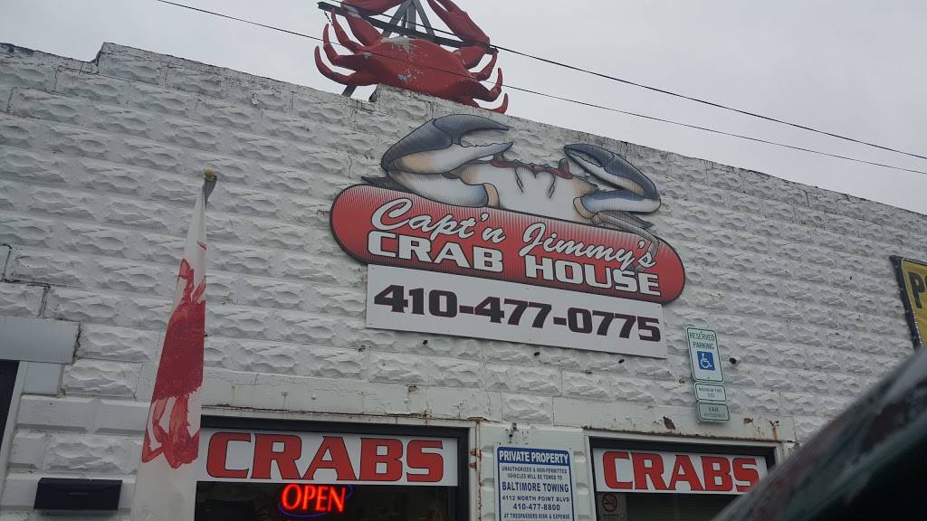 Captain Jimmys Crab House | restaurant | 7214 North Point Rd, Sparrows Point, MD 21219, USA | 4104770775 OR +1 410-477-0775