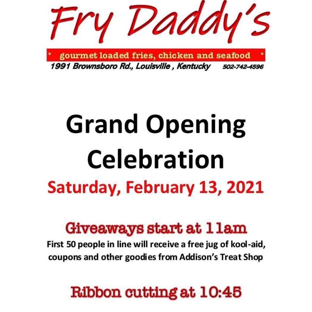 Fry Daddy’s | restaurant | 1991 Brownsboro Rd, Louisville, KY 40206, USA | 5027424596 OR +1 502-742-4596