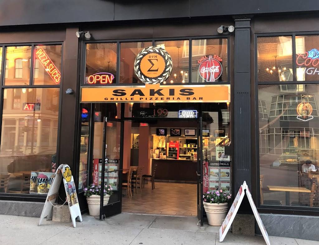 Sakis Pizzeria | restaurant | 199 Weybosset St, Providence, RI 02903, USA | 4012772547 OR +1 401-277-2547
