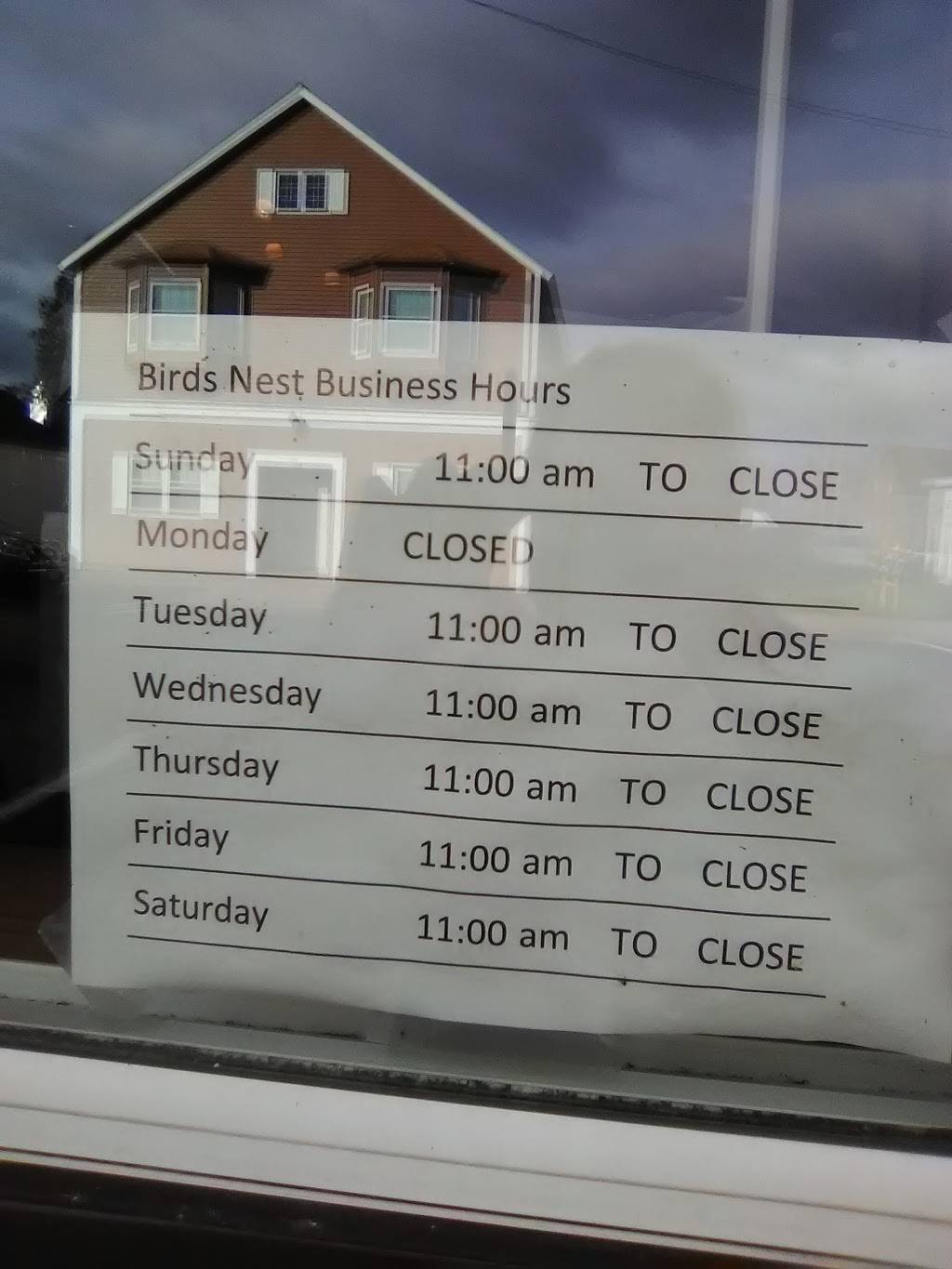 Birds Nest | restaurant | 729 Mc Comb Ave, Rib Lake, WI 54470, USA | 7154275524 OR +1 715-427-5524