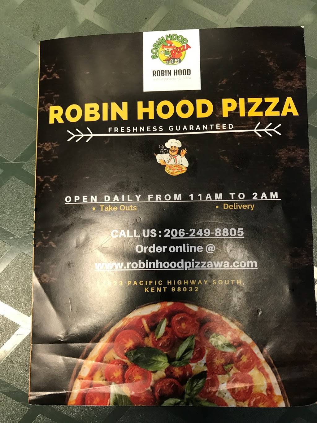 Robin Hood Pizza | restaurant | 24823 Pacific Hwy S, Kent, WA 98032, USA | 2062498805 OR +1 206-249-8805