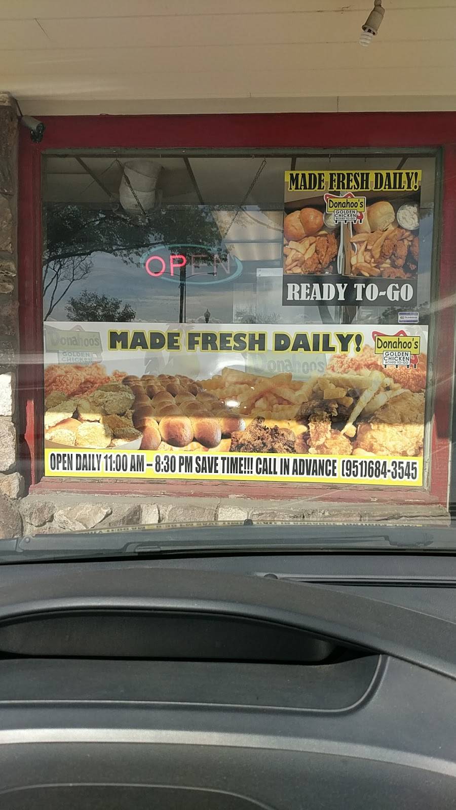 Donahoos Golden Chicken | restaurant | 5749 Mission Boulevard, Riverside, CA 92509, USA | 9516843545 OR +1 951-684-3545