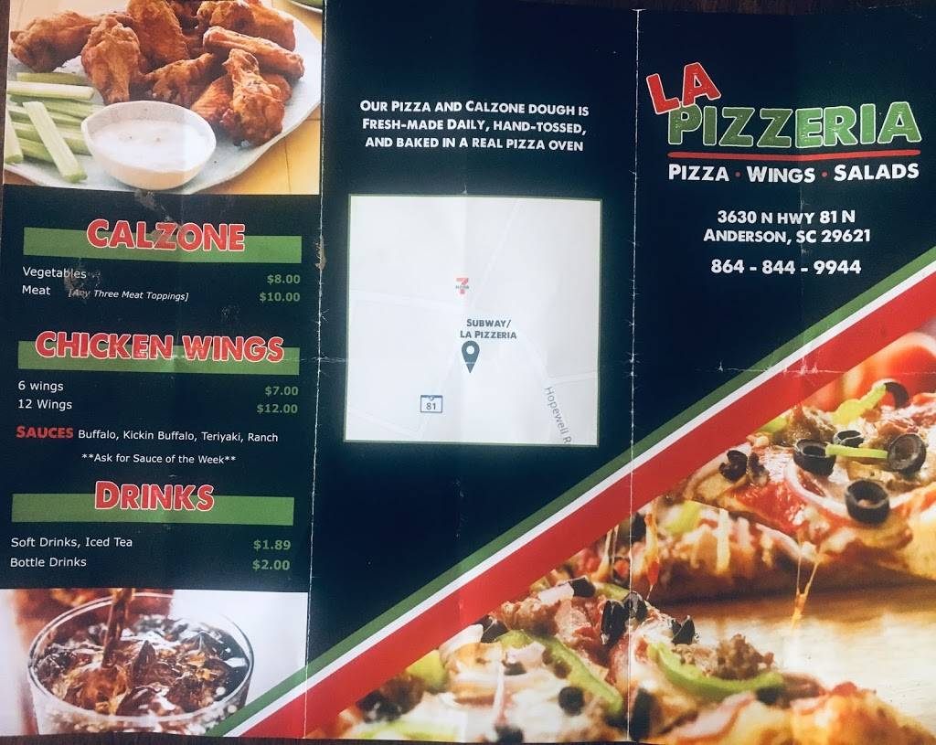 La Pizzeria | restaurant | 3630 Hwy 81 N, B, Anderson, SC 29621, USA | 8648449944 OR +1 864-844-9944