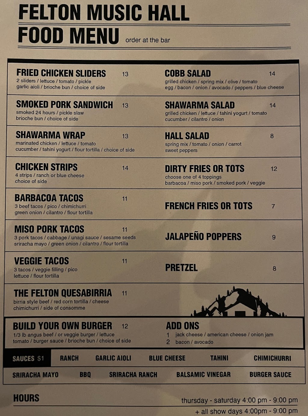 Shockwave Food | restaurant | 6275 CA-9, Felton, CA 95018, USA | 8314283754 OR +1 831-428-3754