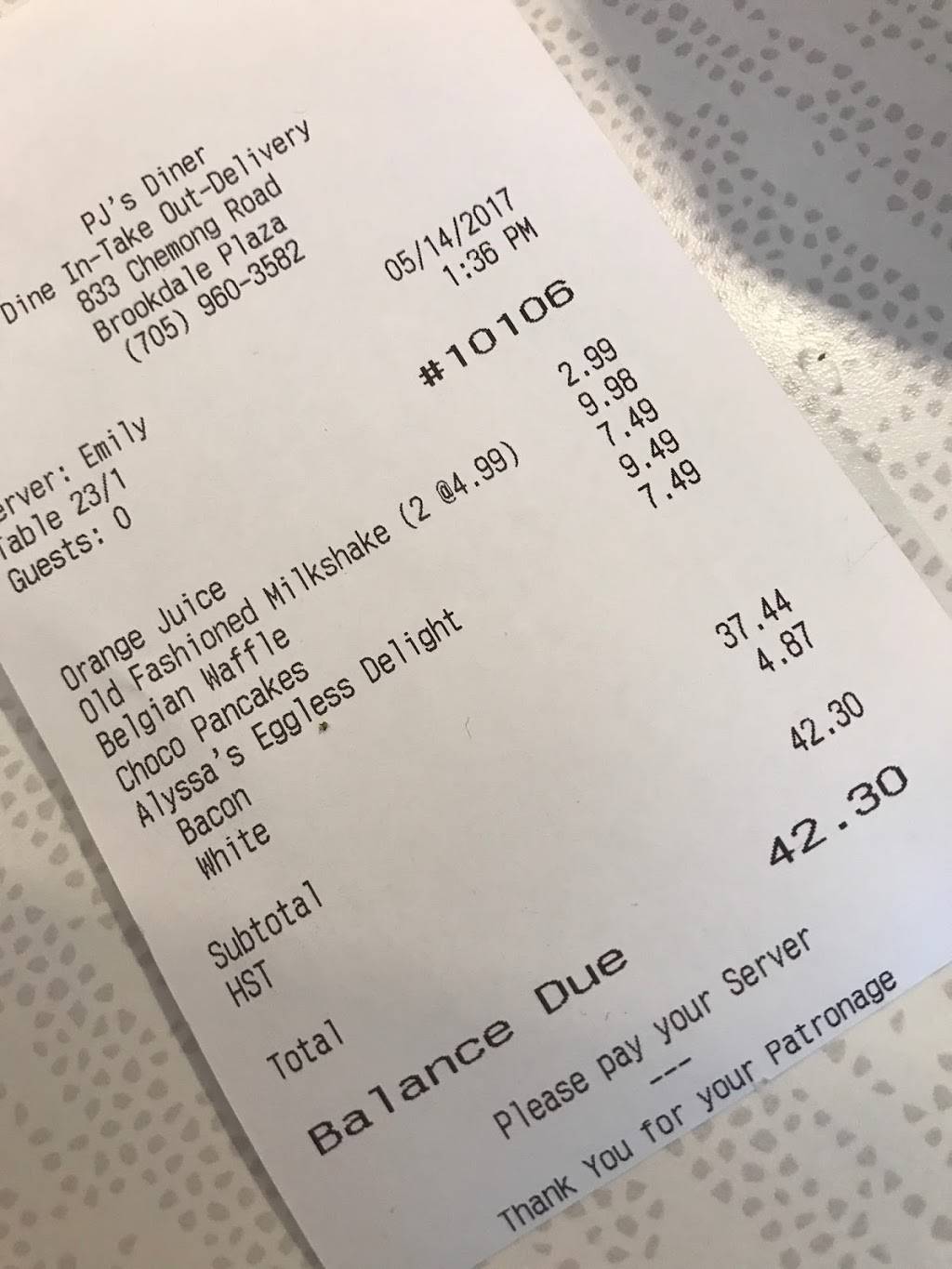 P.J.s Diner | restaurant | 809 D Chemong Rd, Peterborough, ON K9H 5Z5, Canada | 7058743463 OR +1 705-874-3463