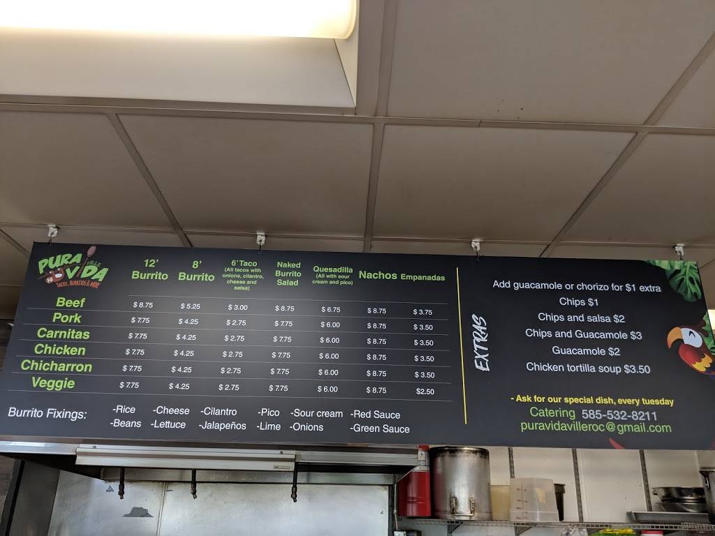 Pura Vida Ville | restaurant | 3095 Buffalo Rd, Rochester, NY 14624, USA | 5855328211 OR +1 585-532-8211