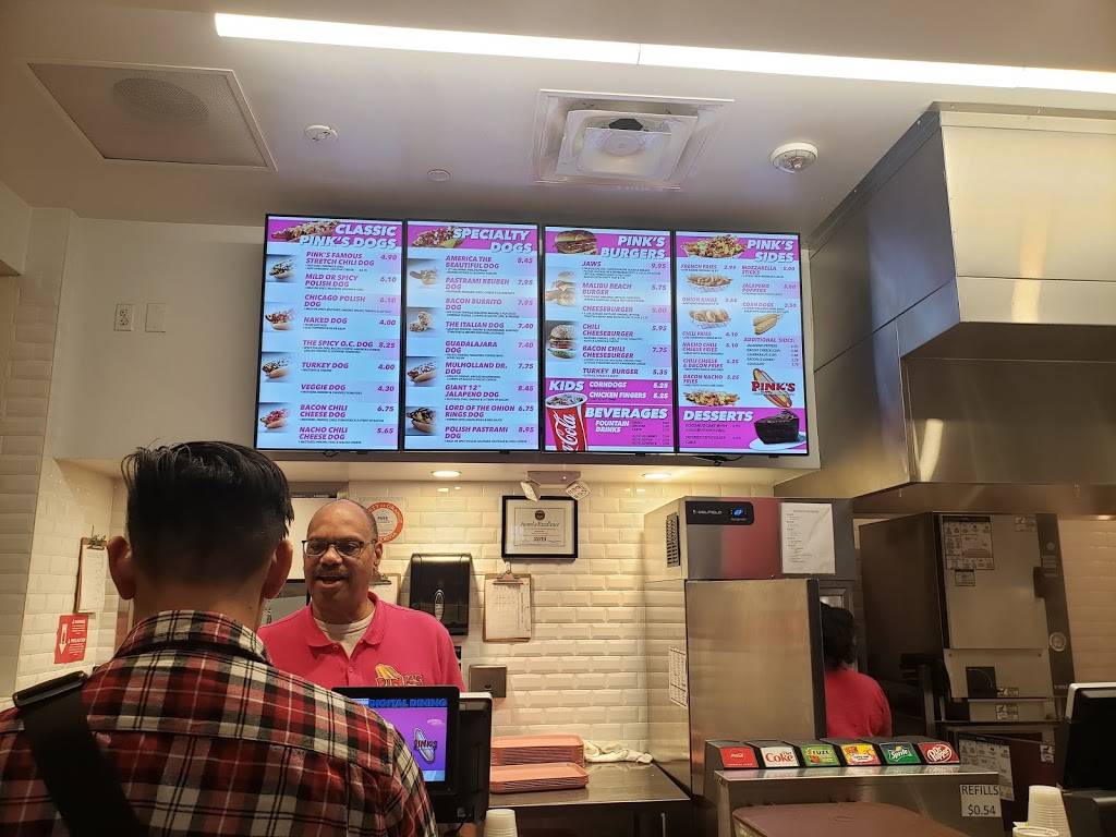 Pinks Hot Dogs | restaurant | 1065 Brea Mall, Brea, CA 92821, USA | 7143909352 OR +1 714-390-9352