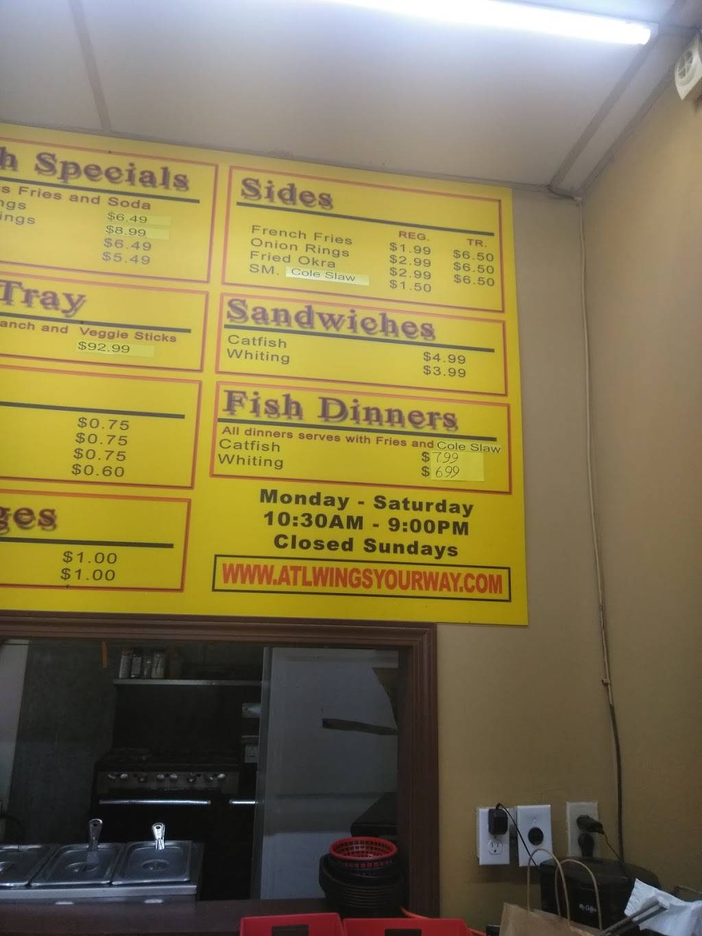 ATL Wings Your Way | restaurant | 3556 Empire Blvd SW, Atlanta, GA 30354, USA | 4043059466 OR +1 404-305-9466