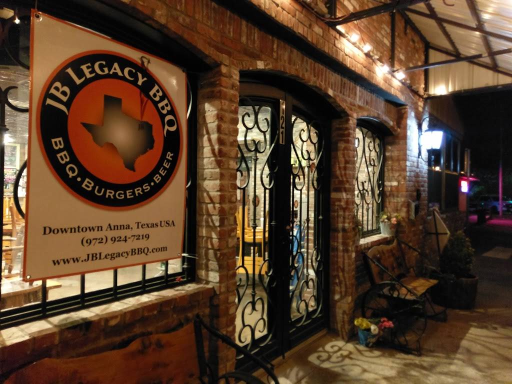 JB Legacy BBQ | restaurant | 121 W 4th St, Anna, TX 75409, USA | 9729247219 OR +1 972-924-7219
