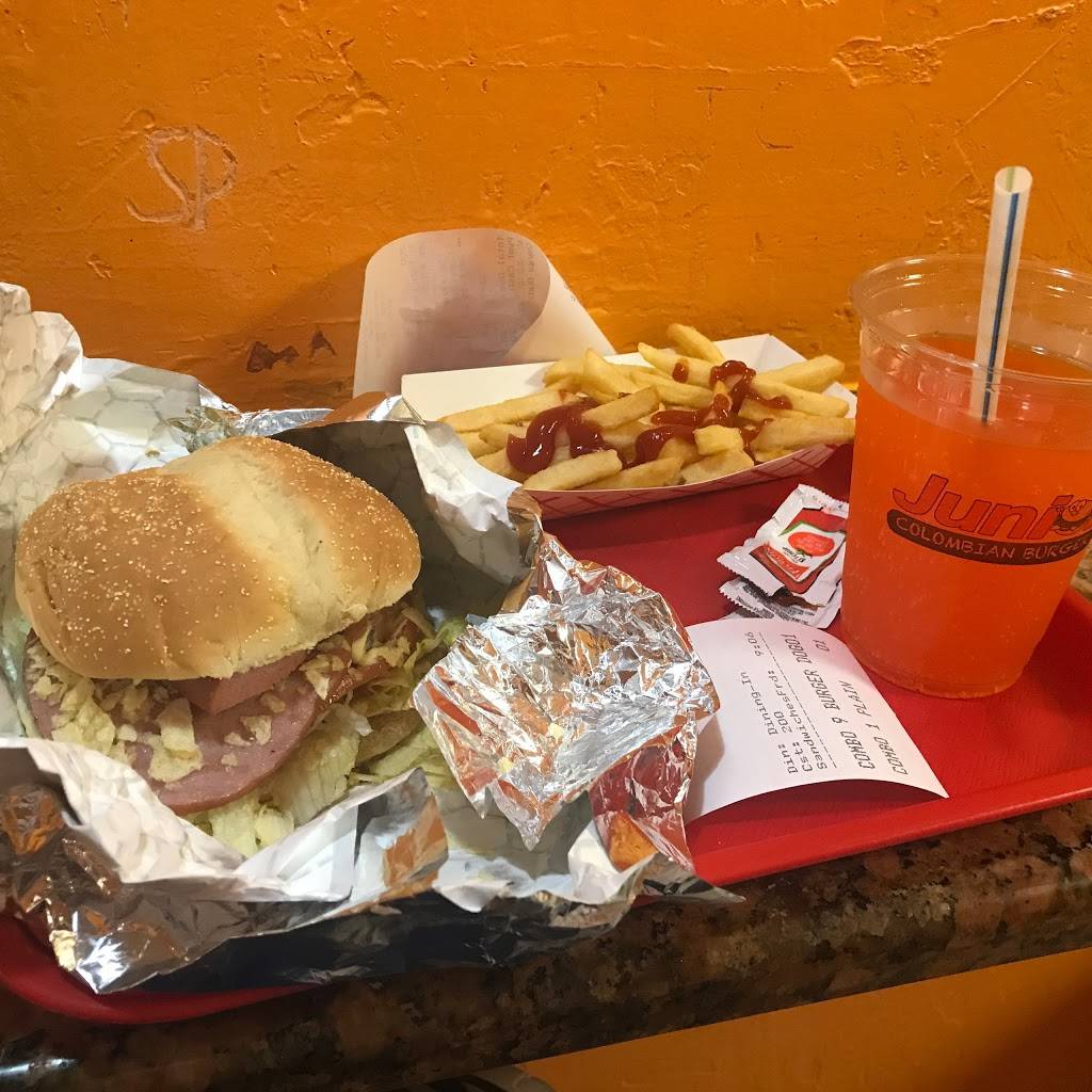 Junior Colombian Burger - South Kirkman Road | restaurant | 5389 S Kirkman Rd, Orlando, FL 32819, USA | 4073553506 OR +1 407-355-3506