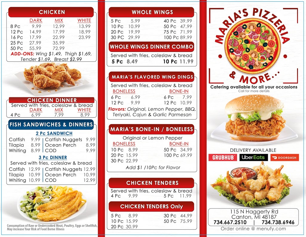 Marias Pizza and More | restaurant | 115 N Haggerty Rd, Canton, MI 48187, USA | 7346672510 OR +1 734-667-2510