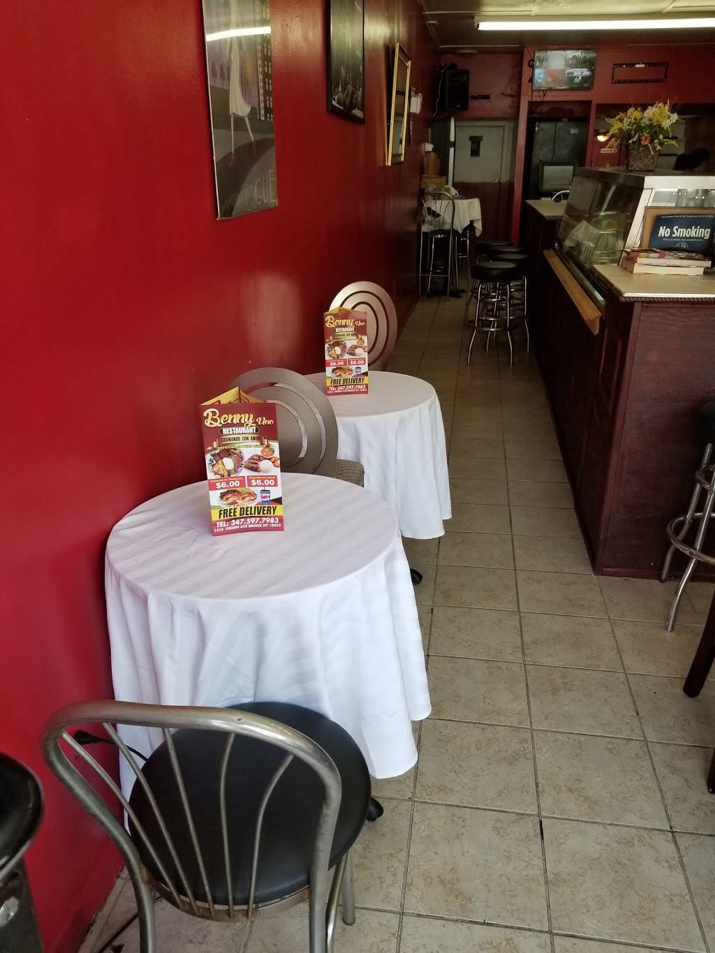 Benny Uno | restaurant | 1416 Ogden Ave, Bronx, NY 10452, USA | 3475977983 OR +1 347-597-7983