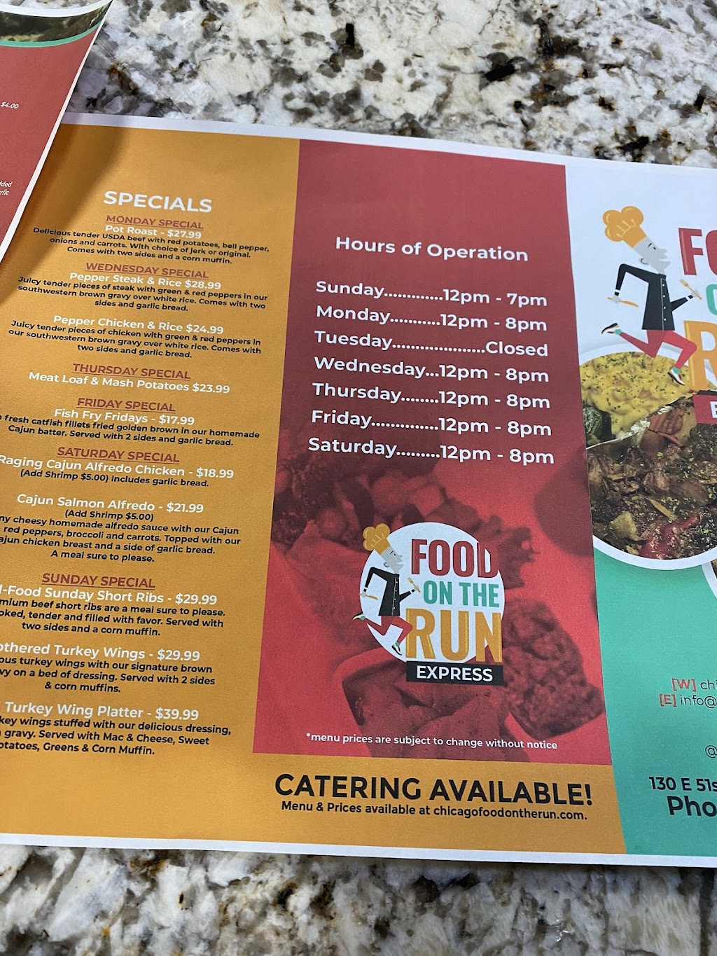 Food On The Run Express | restaurant | 130 E 51st St, Chicago, IL 60615, USA | 7739666825 OR +1 773-966-6825