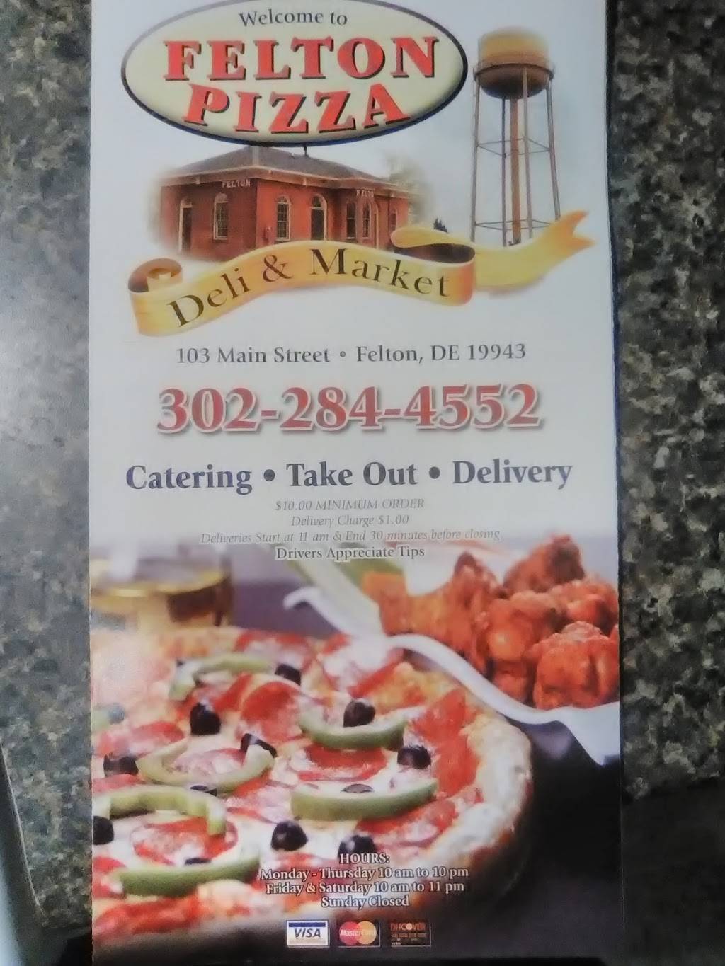 Felton Pizza Deli And Market | restaurant | 103 W Main St, Felton, DE 19943, USA | 3022844552 OR +1 302-284-4552