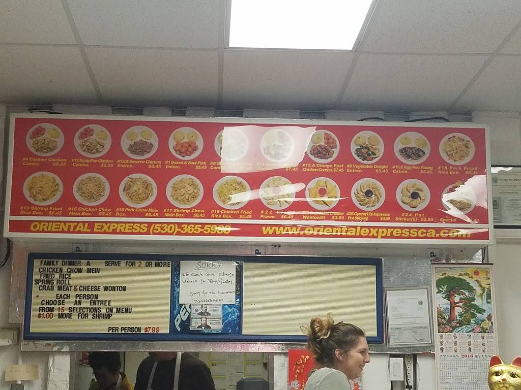 Oriental Express | restaurant | 1703 Bruce St, Anderson, CA 96007, USA | 5303655988 OR +1 530-365-5988