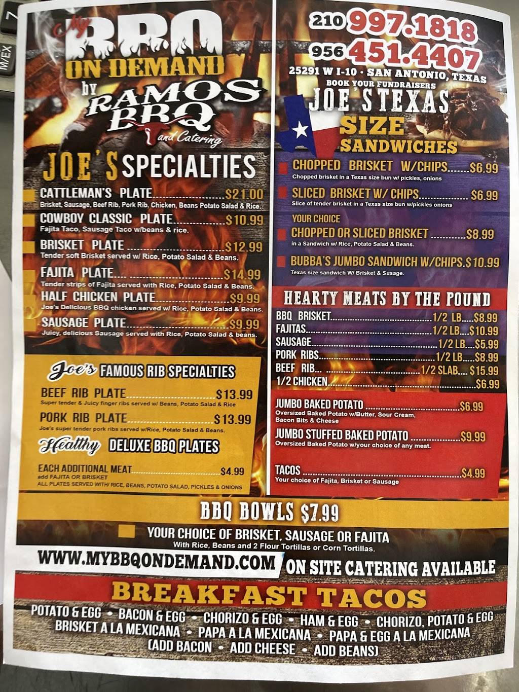 Ramos BBQ SA | restaurant | 25291 W Interstate 10 Frontage Rd, San Antonio, TX 78257, USA | 2109971818 OR +1 210-997-1818