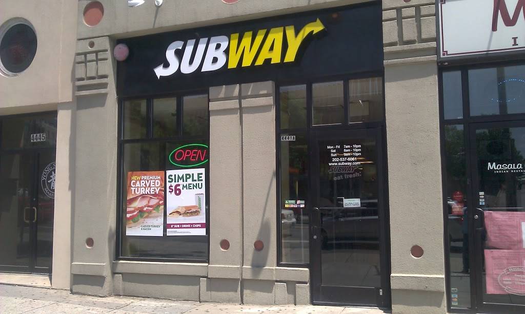 Subway Restaurants | restaurant | 4441 Wisconsin Ave Suite A, Washington, DC 20016, USA | 2025376061 OR +1 202-537-6061