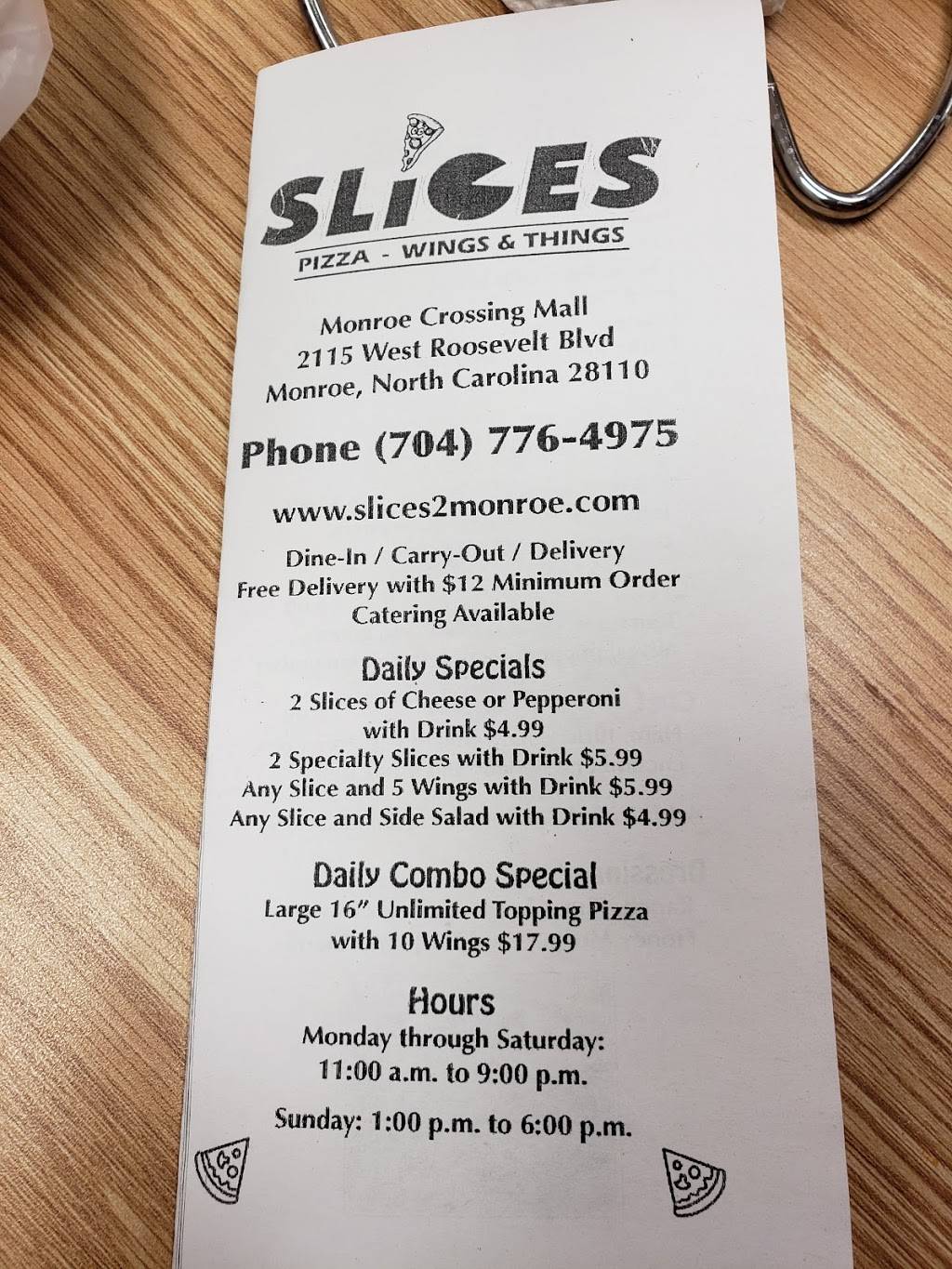 Slices | meal delivery | 2115 W Roosevelt Blvd # 307, Monroe, NC 28110, USA | 7047764975 OR +1 704-776-4975