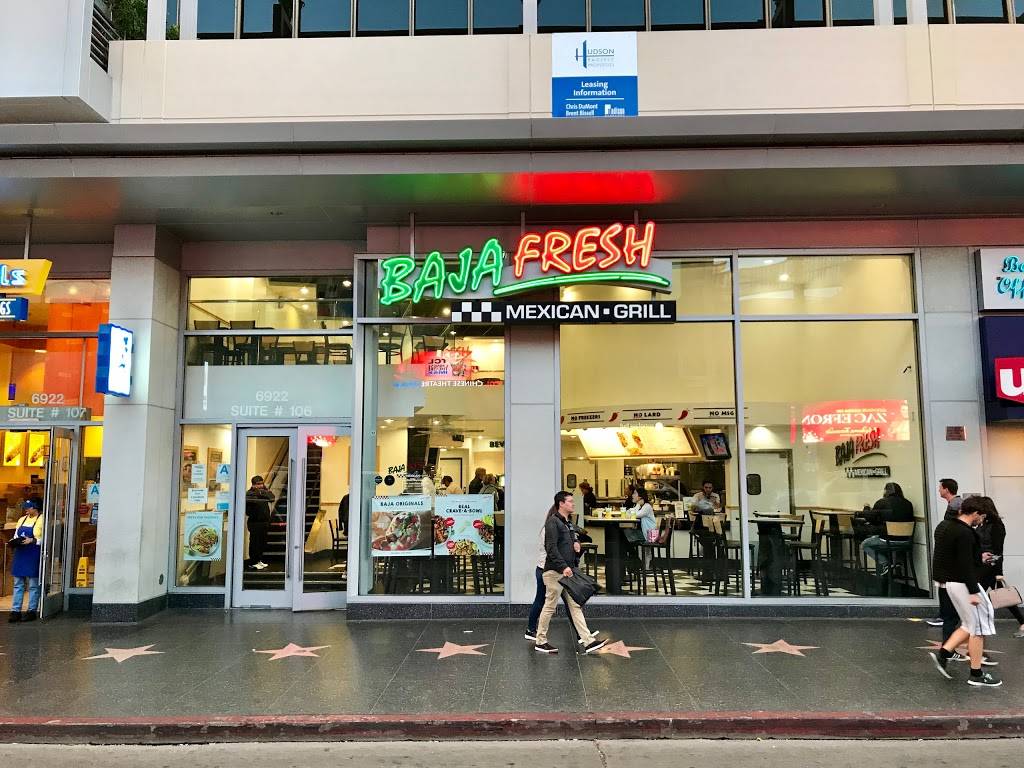 Baja Fresh | restaurant | 6922 Hollywood Blvd Ste 106, Los Angeles, CA 90028, USA | 3234674620 OR +1 323-467-4620