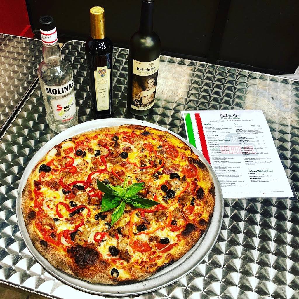 Arthur Ave Pizza & Catering | restaurant | 246 Post Rd, Fairfield, CT 06824, USA | 2039987001 OR +1 203-998-7001