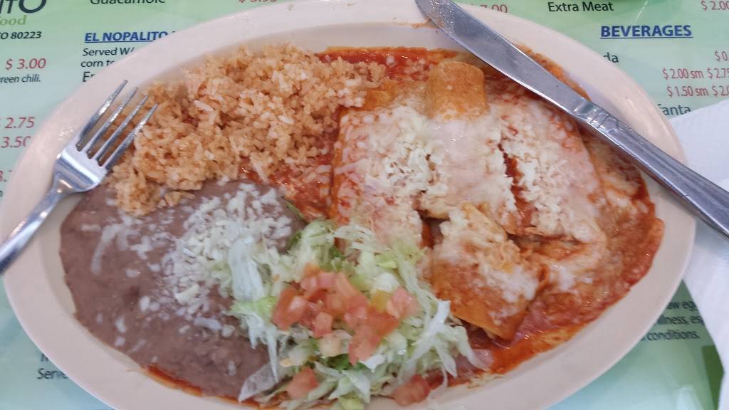 El Nopalito Mexican Food | restaurant | 77 W Alameda Ave, Denver, CO 80223, USA | 3037220168 OR +1 303-722-0168