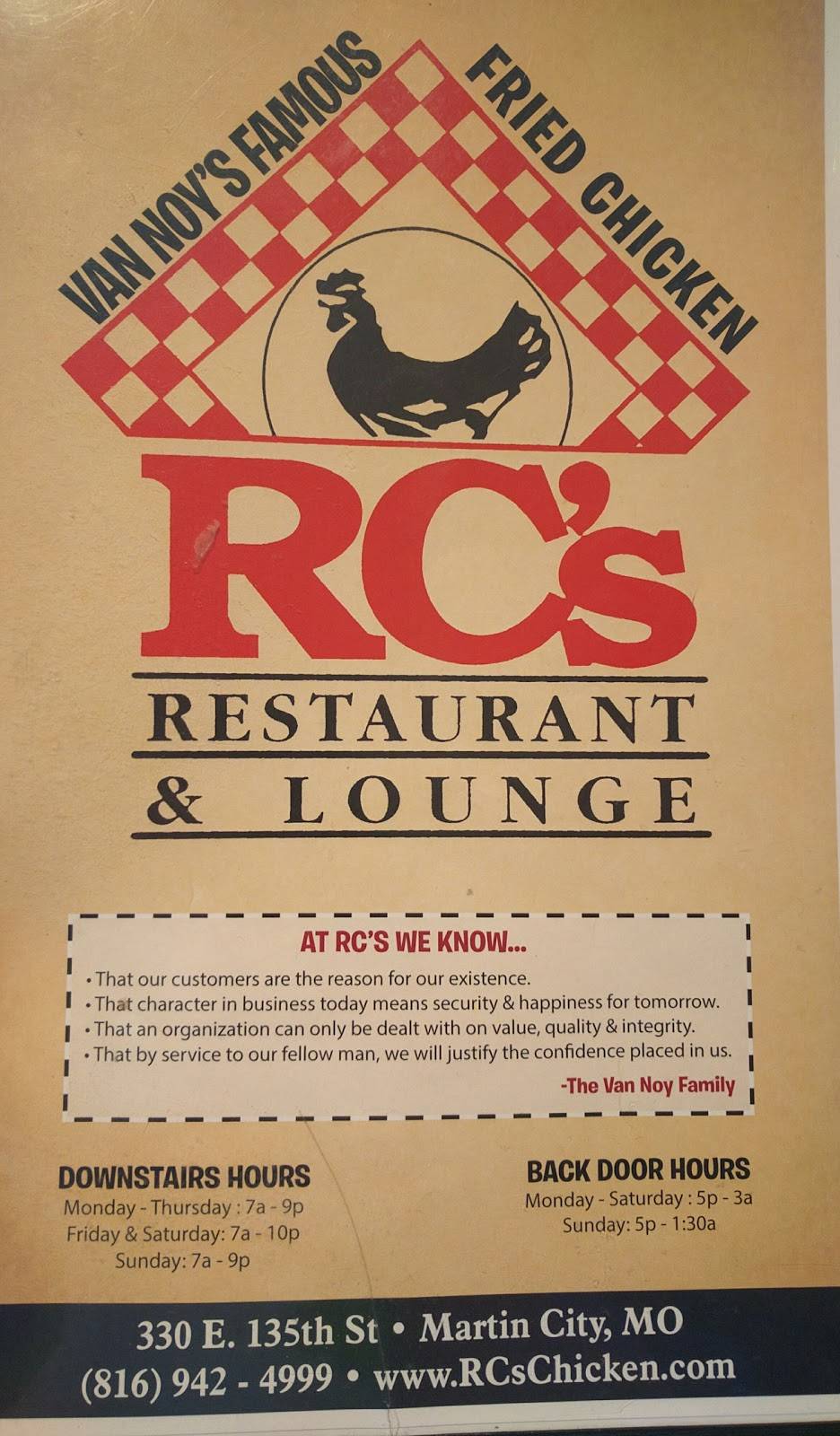Rcs Restaurant & Lounge | restaurant | 330 E 135th St, Kansas City, MO 64145, USA | 8169424999 OR +1 816-942-4999