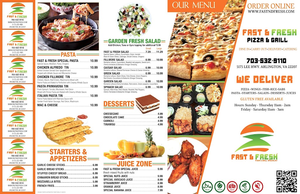 Fast and Fresh Pizza & Grill | restaurant | 5175 Langston Blvd., Arlington, VA 22207, USA | 7035329110 OR +1 703-532-9110
