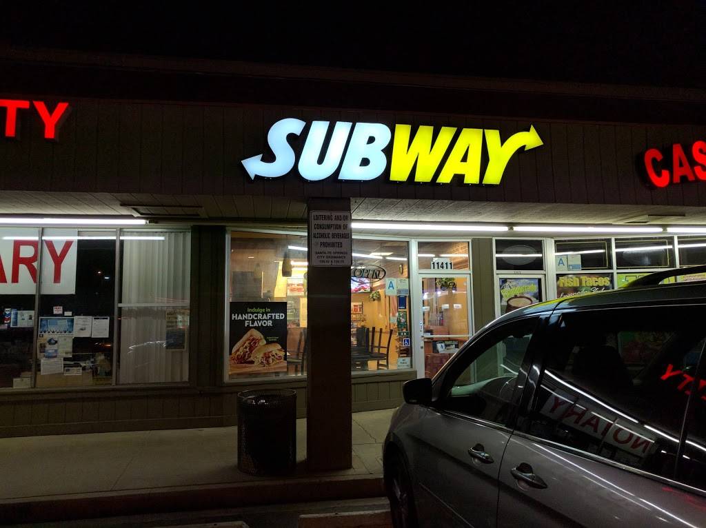 Subway Restaurants | restaurant | 11411 Telegraph Rd, Santa Fe Springs, CA 90670, USA | 5628011920 OR +1 562-801-1920