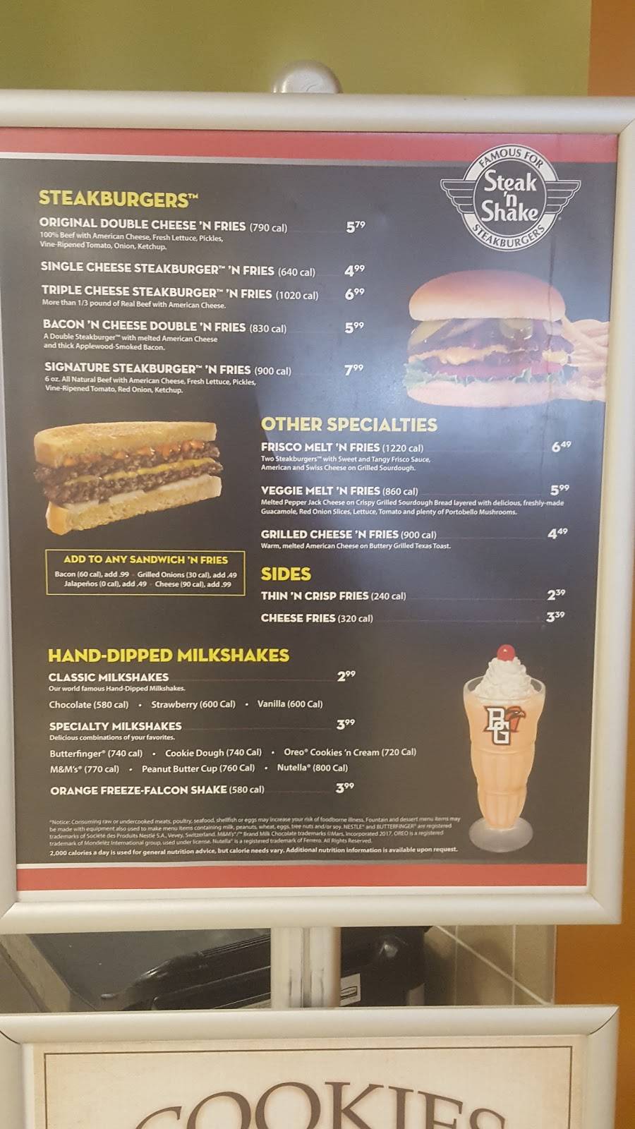 Steak n Shake | restaurant | 806 Ridge St, Bowling Green, OH 43402, USA | 4193722741 OR +1 419-372-2741