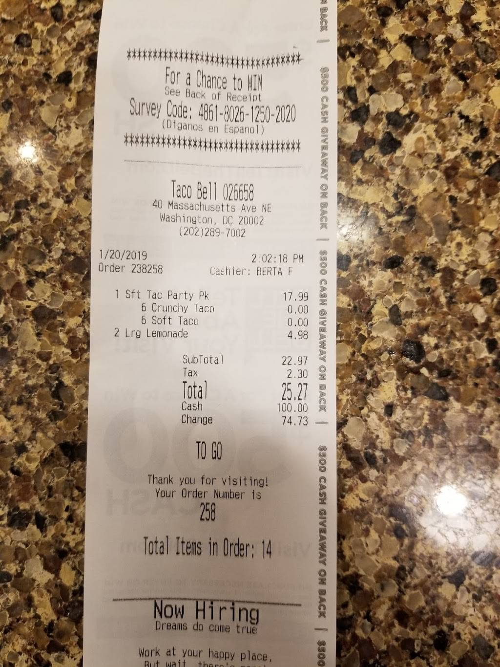 Taco Bell | meal takeaway | 40 Massachusetts Ave NE, Washington, DC 20002, USA | 2022897002 OR +1 202-289-7002