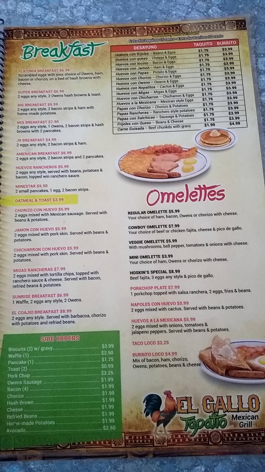 El Gallo Tapatio Mexican Grill | restaurant | 1143 US-90, Flatonia, TX 78941, USA | 9795050860 OR +1 979-505-0860