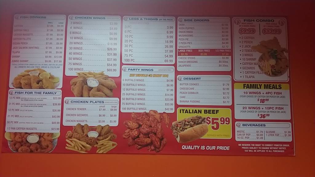 J & J Fish & Chicken | restaurant | 800 N Kedzie Ave #224, Chicago, IL 60651, USA | 7735331995 OR +1 773-533-1995