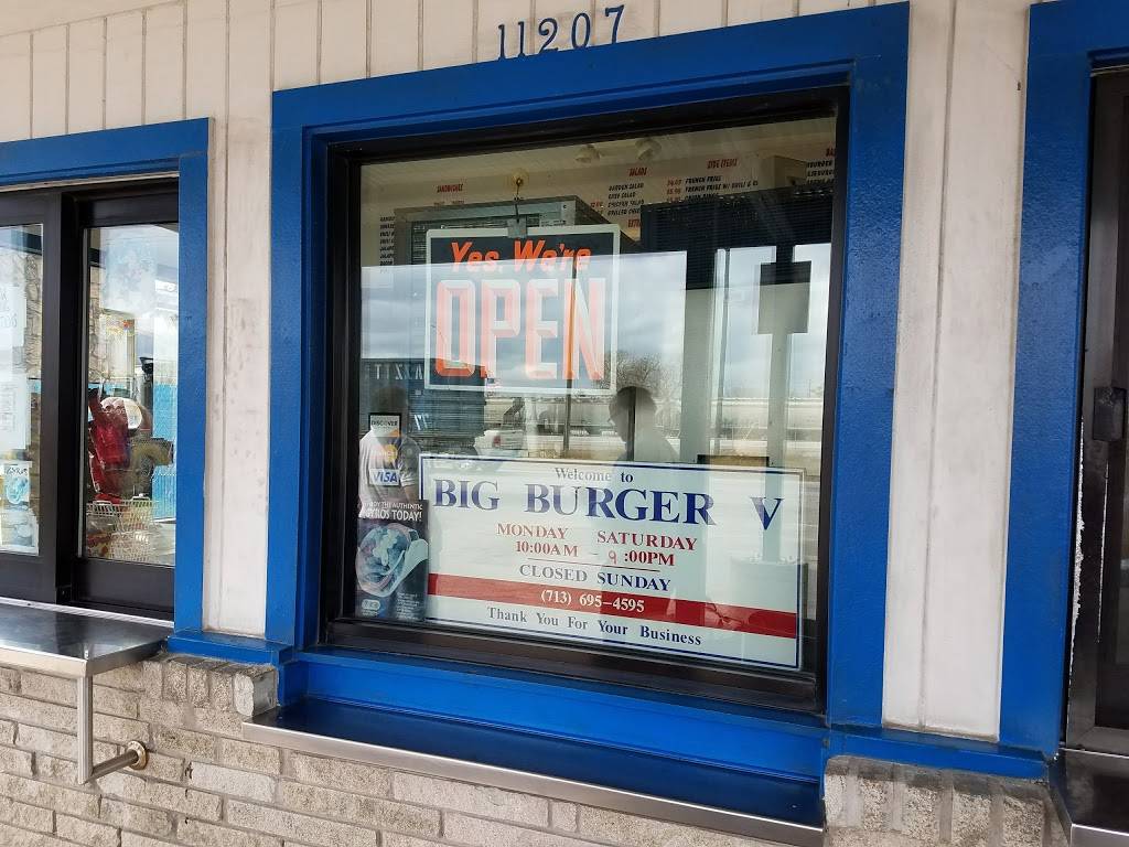 Big Burger V | restaurant | 11207 W Hardy Rd, Houston, TX 77076, USA | 7136954595 OR +1 713-695-4595