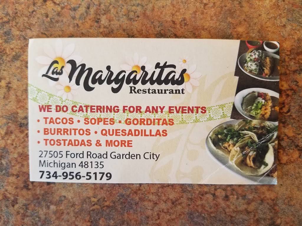 Las Margaritas Mexican Restaurant | restaurant | 27505 Ford Rd, Garden City, MI 48135, USA | 7345626237 OR +1 734-562-6237