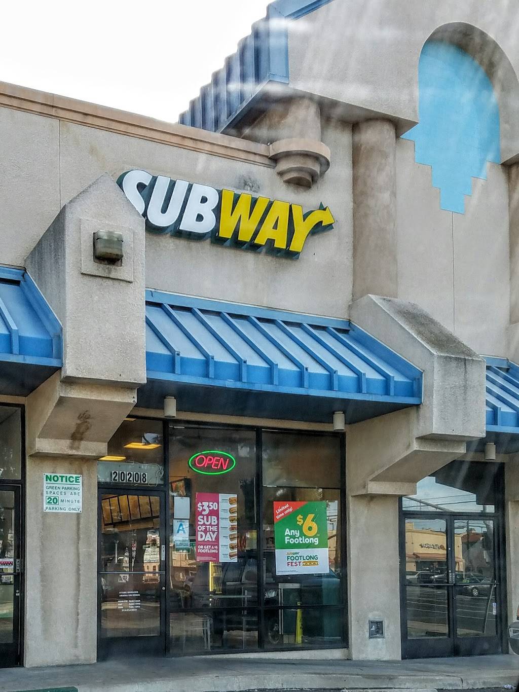 Subway Restaurants | restaurant | 20208 Anza Ave, Torrance, CA 90503, USA | 3102140634 OR +1 310-214-0634