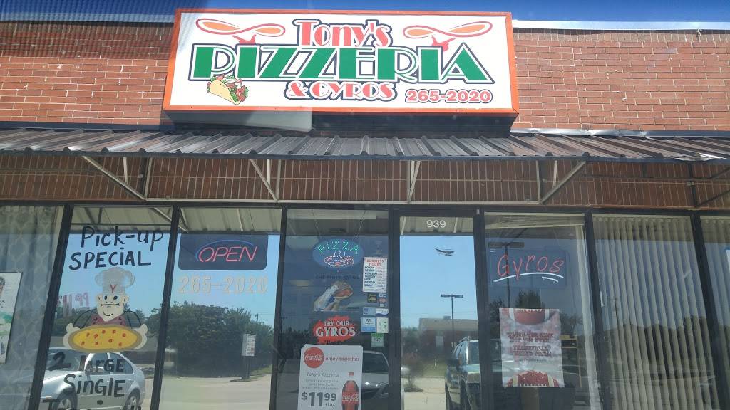 Tonys Pizzeria and Gyros | restaurant | 939 Cornwell Dr, Yukon, OK 73099, USA | 4052652020 OR +1 405-265-2020