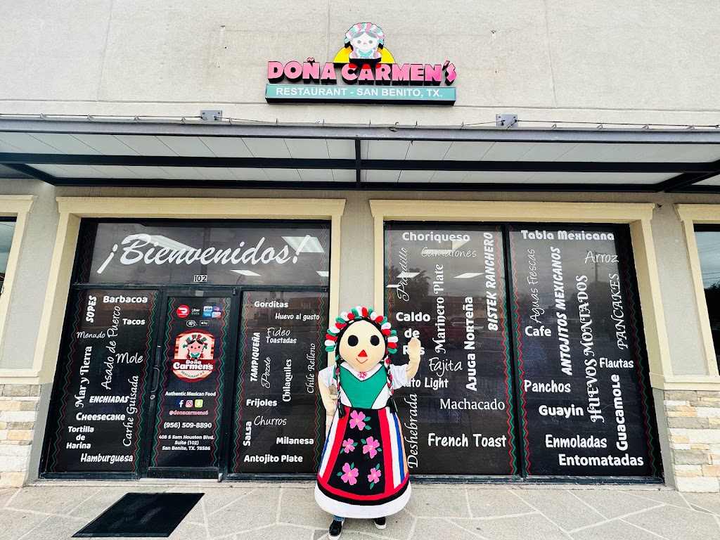 Doña Carmen’s Restaurant #6 | restaurant | 408 S Sam Houston Blvd #102, San Benito, TX 78586, USA | 9565098890 OR +1 956-509-8890