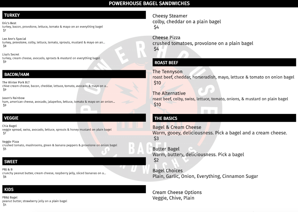 Powerhouse Bagel Sandwiches | restaurant | 4499 W 38th Ave #101, Denver, CO 80212, USA | 7206880044 OR +1 720-688-0044